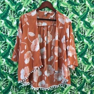 Floral Orange Duster